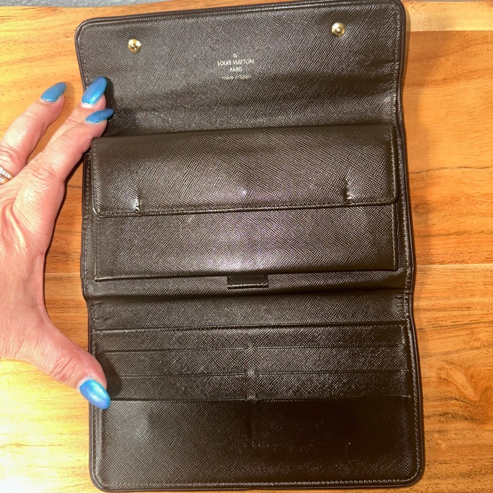 Louis Vuitton Mini Lin Army Green Long International Wallet - Picture 3 of 6